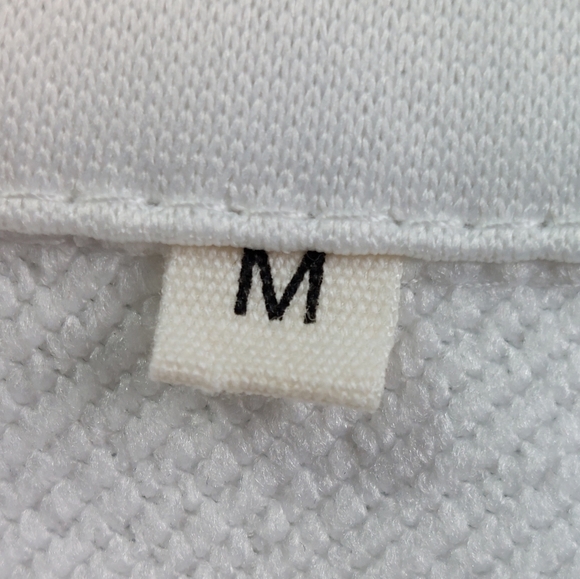 Rainbow Shirt Mens Medium White Short Sleeve 1/4 Zip Collar - Picture 3 of 5